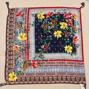 Johnny Was Silk Scarf NWT ! 12 Tassels!